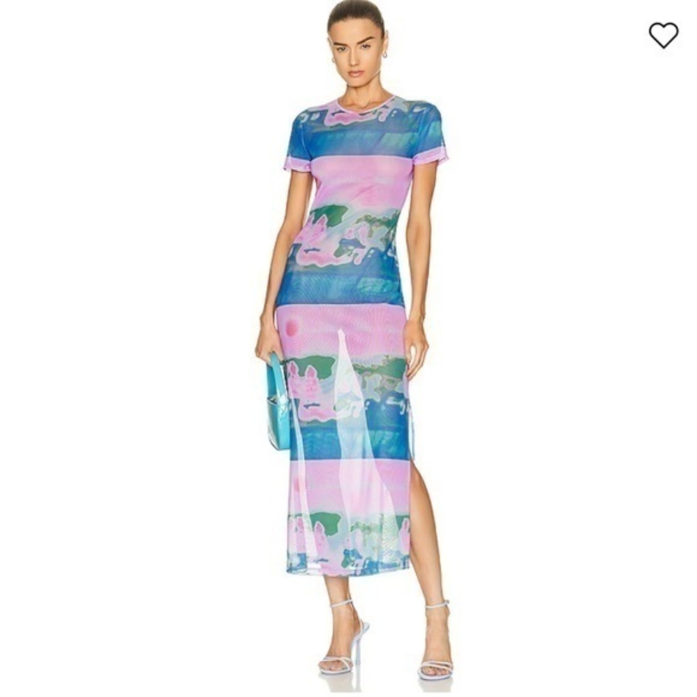 Miaou Billie Mesh Maxi Dress Thermal Pastel